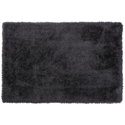 Shaggy Area Rug 160 x 230 cm Black CIDE