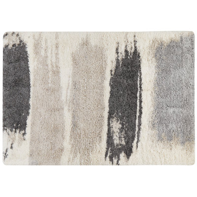 Shaggy Area Rug 160 x 230 cm White and Grey MARTUNI