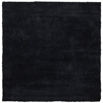 Shaggy Area Rug 200 x 200 cm Black DEMRE