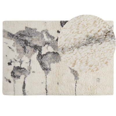 Shaggy Area Rug 200 x 300 cm White and Grey SEVAN