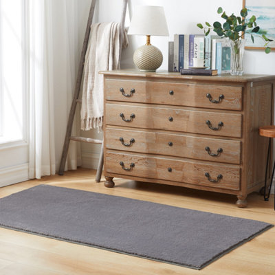 Shaggy Grey Rug Soft Thick Large Fluffy Rugs For Bedroom Living Dining Room Kitchen Hallway Runner Anti Slip Floor Carpets