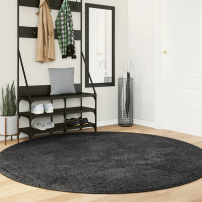 Shaggy Rug PAMPLONA High Pile Modern Anthracite 200 cm