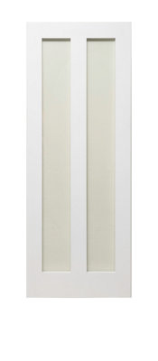 Shaker 2 Panel White Primed Glazed Door 1981 x 686mm