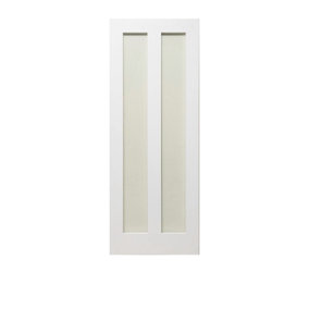 Shaker 2 Panel White Primed Glazed Door 1981 x 838mm