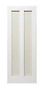 Shaker 2 Panel White Primed Glazed Door 2040 x 726mm