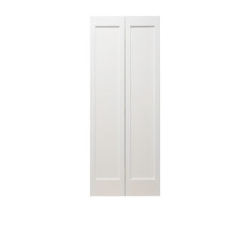 Shaker 2 Panel White Primed Panel Bifold Door 1981 x 762mm