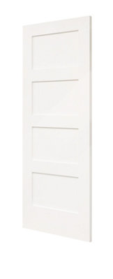 Shaker 4 Panel White Primed Panel Door 1981 x 610mm - 3