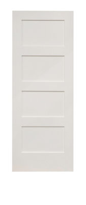 Shaker 4 Panel White Primed Panel Door 1981 x 762mm