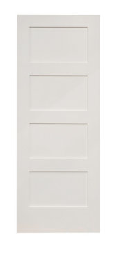 Shaker 4 Panel White Primed Panel Door 1981 x 838mm