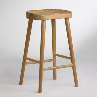 Shaker Stool Honey Colour Counter 66cm Seat Height Solid Farmhouse Ash ...