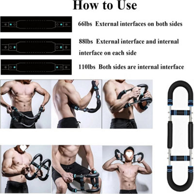 Shaker Twister Arm Trainer Workout Equipment Adjustable Chest Expander ...