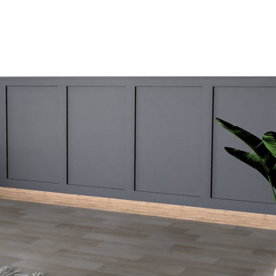 Shaker Wall Panelling Kit 15 MDF Slats 10x 100cm and 5x 50cm wall panel kit