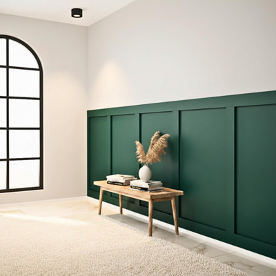 ShakerMDF Wall Panelling Kit - 10x100cm & 7x50cm Pre-Cut MDF Slats+ ...