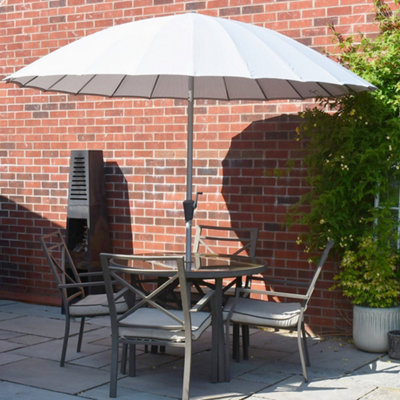 Shanghai Parasol Umbrella 280cm Canopy Picnic Pool Outdoor Shade Full Tilt and Crank Adjustable