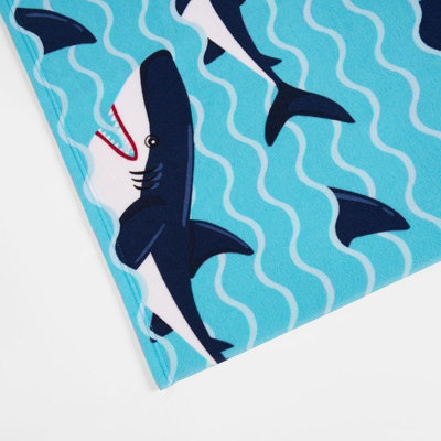Shark Large Towel Bath Quick Dry Summer Travel Microfibre Absorbent Swim Holiday - 5