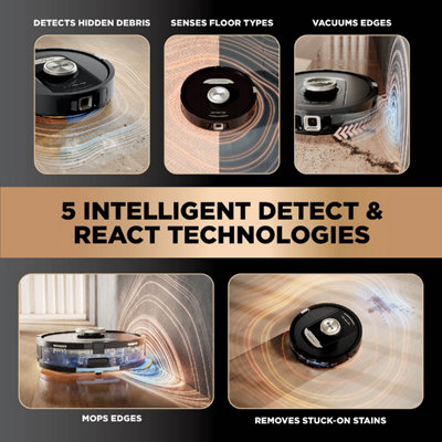 Shark PowerDetect NeverTouch Pro 2 in 1 Robot Vacuum & Mop White ...