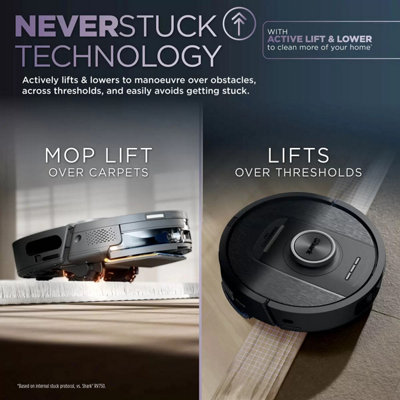 Shark RV2800YEUK POWERDETECT Robot Vacuum Mop, Self-Empty & Self-Refill ...