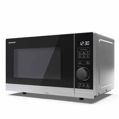 Sharp 20 Litre 700W Solo Digital Microwave, YC-PS204AU-S 10 Power Levels, 8 Auto Programmes, Defrost, ECO Mode & Child Lock