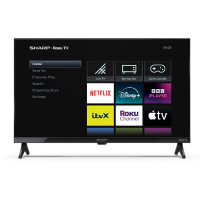 SHARP 24HD2225K 24 Inch HD Roku Smart LED TV with Freely