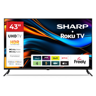 Sharp 43HJ4225K 43 Inch 4K Ultra HD Roku Smart TV with Freely & HT ...