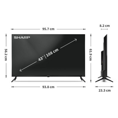 Sharp 43HJ4225K 43 Inch 4K Ultra HD Roku Smart TV with Freely & HT ...