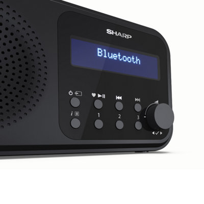 SHARP DR-P420(BK) Tokyo Portable Radio DAB/DAB+/FM - Midnight Black - 5