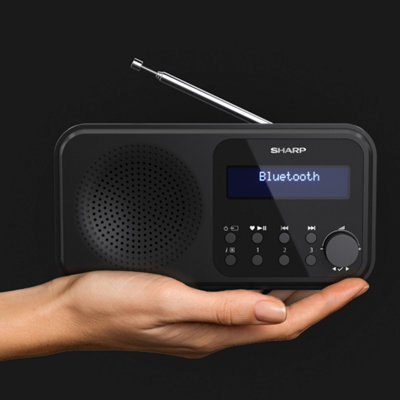 SHARP DR-P420(BK) Tokyo Portable Radio DAB/DAB+/FM - Midnight Black