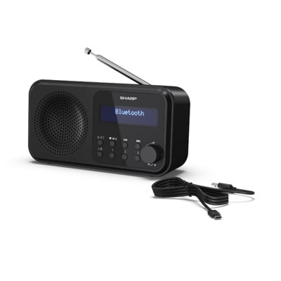 SHARP DR-P420(BK) Tokyo Portable Radio DAB/DAB+/FM - Midnight Black - 7