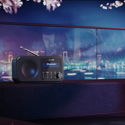 SHARP DR-P420(BK) Tokyo Portable Radio DAB/DAB+/FM - Midnight Black - 8