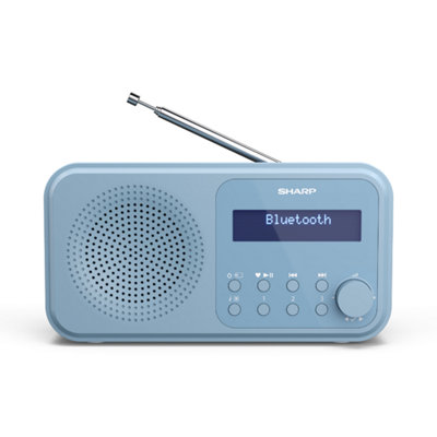 SHARP DR-P420(BL) Tokyo Portable Radio DAB/DAB+/FM - Steel Blue