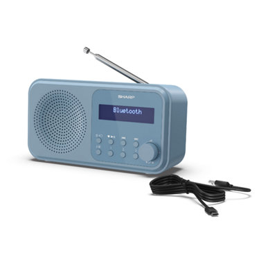 SHARP DR-P420(BL) Tokyo Portable Radio DAB/DAB+/FM - Steel Blue - 9