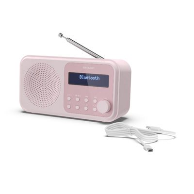 SHARP DR-P420(PK) Tokyo Portable Radio DAB/DAB+/FM - Blossom Pink