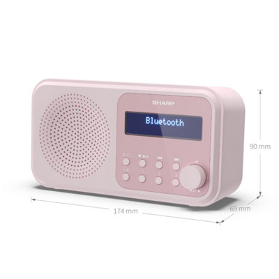 SHARP DR-P420(PK) Tokyo Portable Radio DAB/DAB+/FM - Blossom Pink - 8