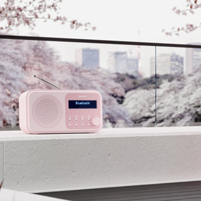 SHARP DR-P420(PK) Tokyo Portable Radio DAB/DAB+/FM - Blossom Pink - 9
