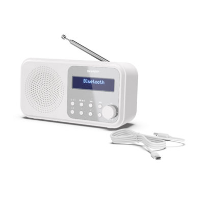 SHARP DR-P420(WH) Tokyo Portable Radio DAB/DAB+/FM - Snowy White - 5