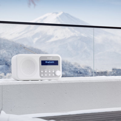 SHARP DR-P420(WH) Tokyo Portable Radio DAB/DAB+/FM - Snowy White - 7