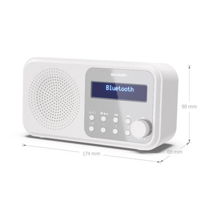 SHARP DR-P420(WH) Tokyo Portable Radio DAB/DAB+/FM - Snowy White - 8