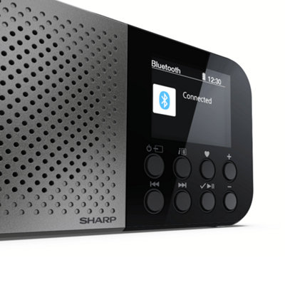 SHARP DR-P520(GY) Osaka pocket DAB+ radio - Storm Grey