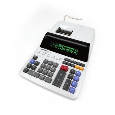 Sharp EL-2607 LG Printing Desktop Calculator 12 Digits LCD Display ...