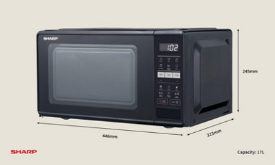 Sharp RS172TBUK Digital Microwave 17L Black