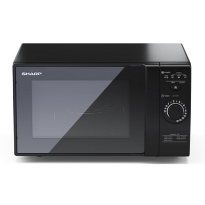 Sharp YC-GG02U-B 20L 700W Microwave With Defrost Function - Black