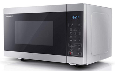 Sharp YC-MG252AU-S Silver 25L 900W Microwave with 1000W Grill and Touch Control