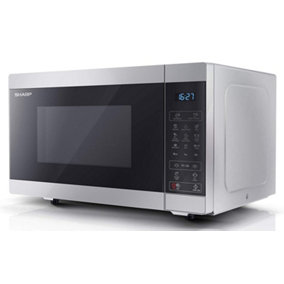 Sharp YC-MG252AU-S Silver 25L 900W Microwave with 1000W Grill and Touch Control