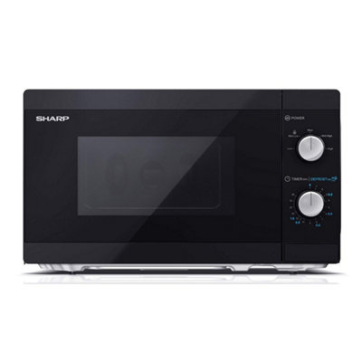 Sharp YC-MS01U-B Black 20 Litre 800W Microwave With Defrost Settings