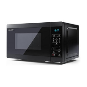 Sharp YC-MS02U-B Black 800W 20L Capacity Microwave with 11 Power Power Levels
