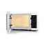 Sharp YC-MS02U-W White 800W 20L Capacity Microwave with 11 Power Power Levels