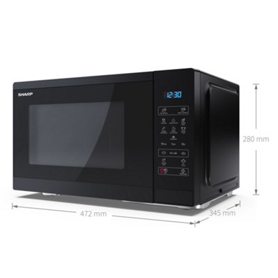 Sharp YC-MS252AU-B 25L Litre 900W Digital Touch Control Microwave - Black
