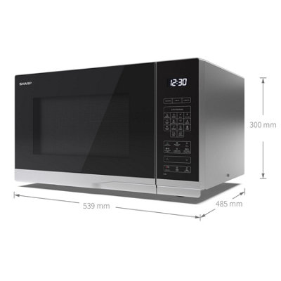 Sharp YC-PC322AU-S 32L 1000W Microwave Oven with Grill and Convection - Silver