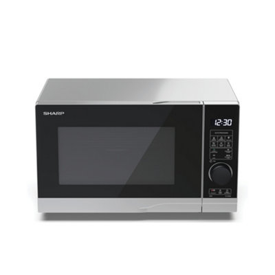 Sharp YC-PG204AU-S 20L 700W Microwave Oven with 900W Grill Function - Silver
