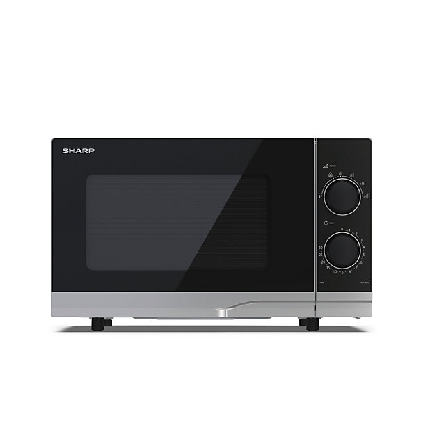 Sharp YC-PS201AU-S 20L 700W Microwave Oven with Manual Control - Silver |  DIY at B&Q